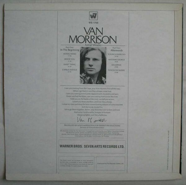 Astral Weeks - Morrison, Van (12” - 47) music collectible - Main Image 2