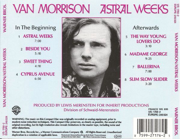 Astral Weeks (Bonus Tracks) (Remastered) (MP3) - Morrison, Van (CD) music collectible - Main Image 2