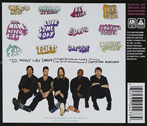 Overexposed - Maroon 5 (CD - 38:51) music collectible [Barcode 602537083800] - Main Image 3
