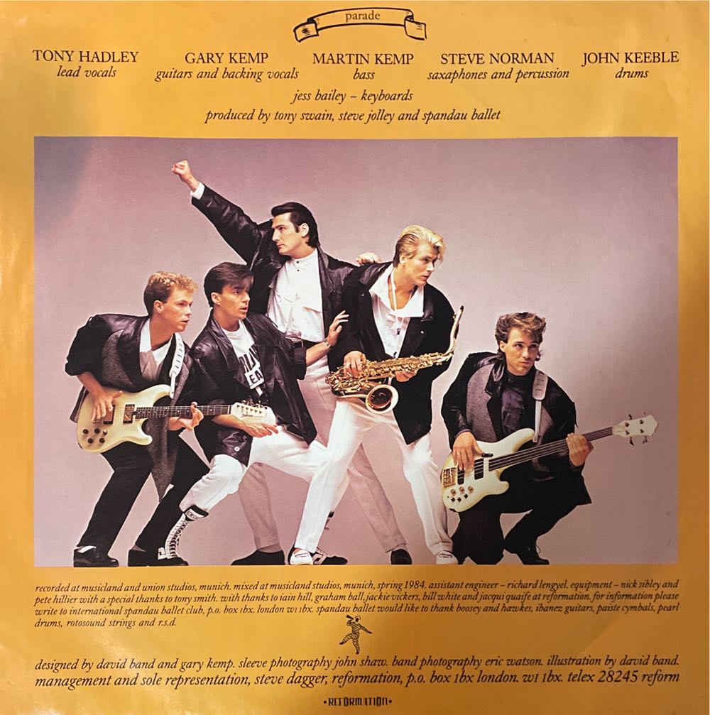 Parade - Spandau Ballet (12” - 40) music collectible [Barcode 044114147312] - Main Image 3
