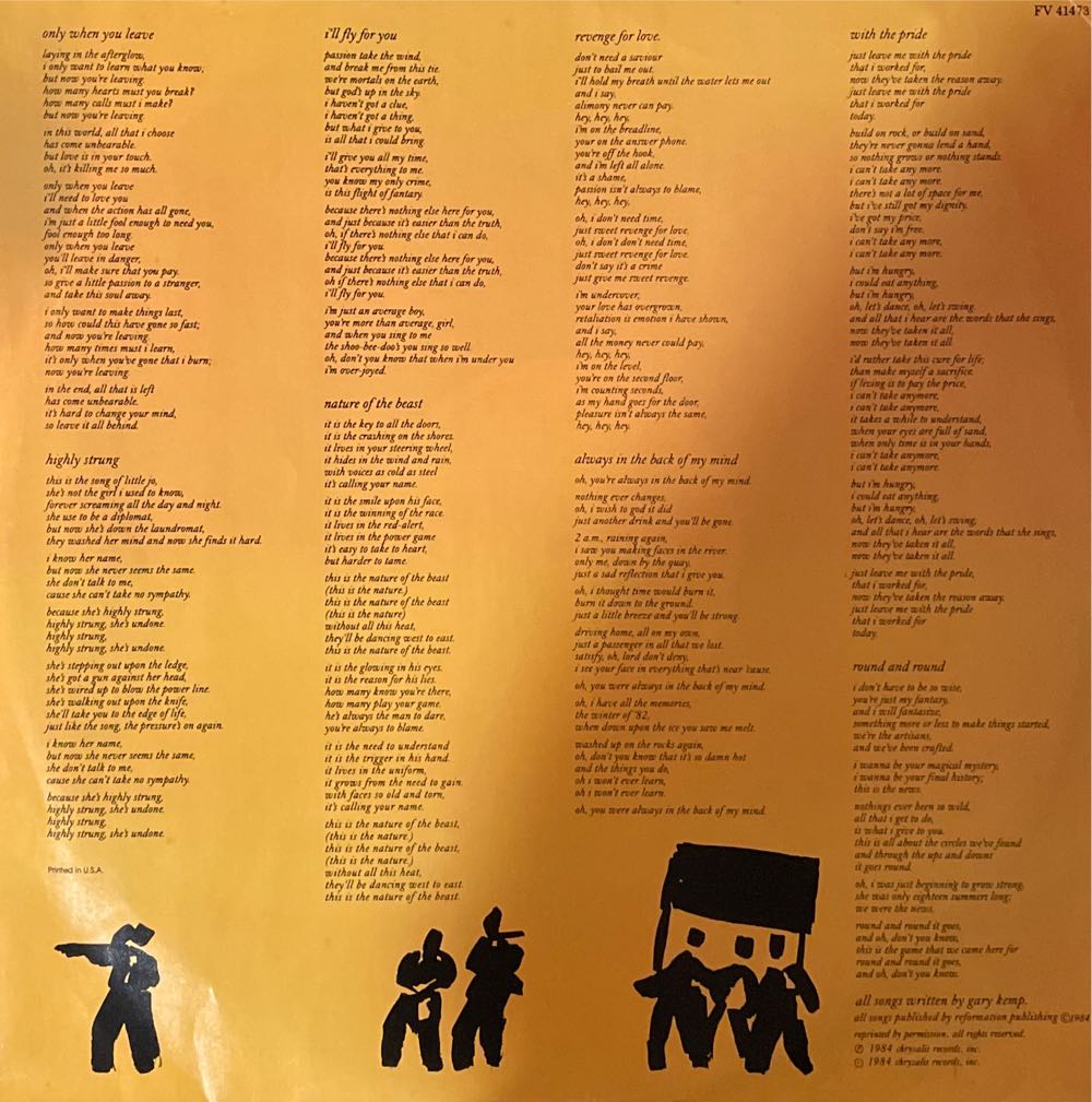 Parade - Spandau Ballet (12” - 40) music collectible [Barcode 044114147312] - Main Image 4