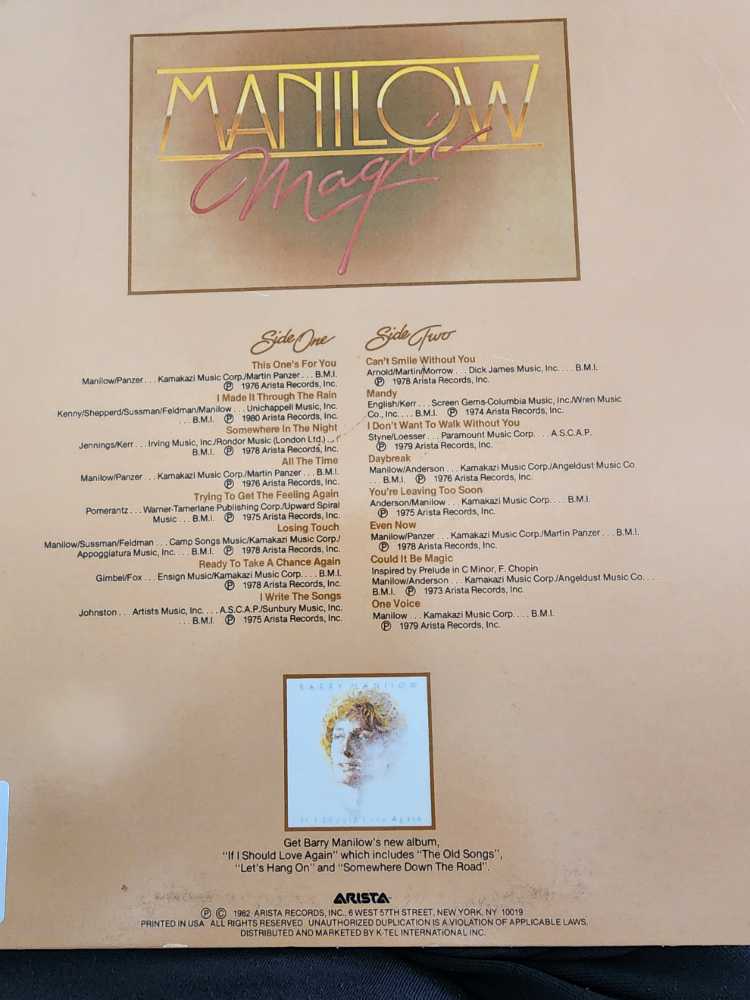 Manilow Magic - Manilow, Barry (12”) music collectible - Main Image 2