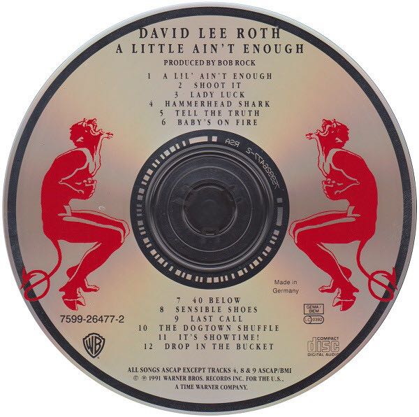 A Little Ain’t Enough - David Lee Roth (CD - 53) music collectible [Barcode 075992647724] - Main Image 4