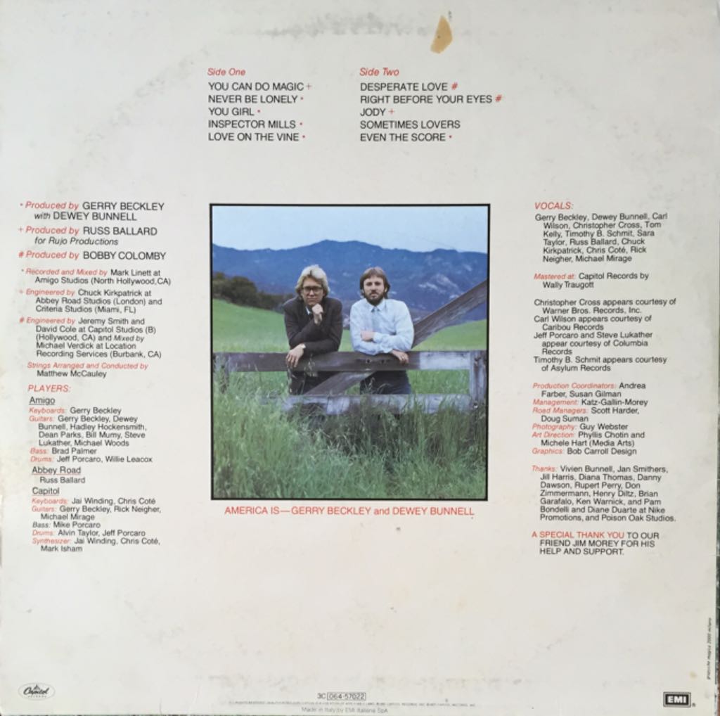 View From The Ground - America (12”) music collectible - Main Image 2