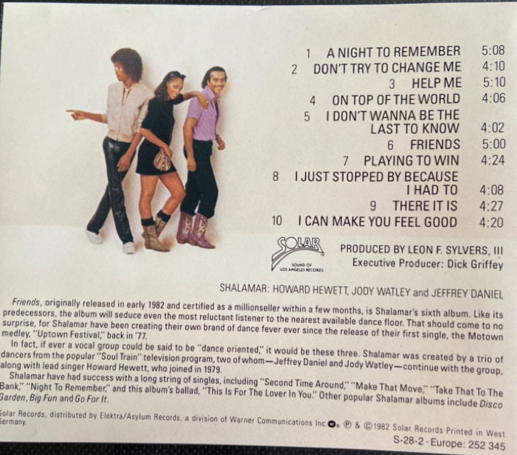 Friends - Shalamar (CD) music collectible - Main Image 2