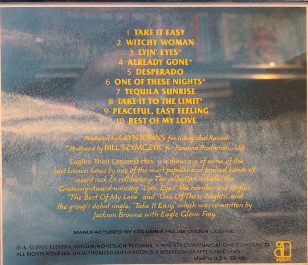 Eagles Their Greatest Hits - Eagles (CD - 43) music collectible - Main Image 2
