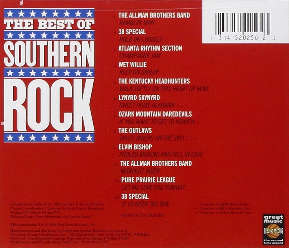 The Best of Southern Rock - Various Artists (CD) music collectible [Barcode 731452025623] - Main Image 2