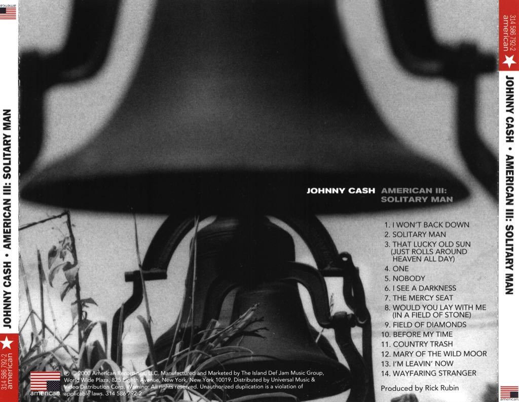 American III: Solitary Man - Johnny Cash (CD) music collectible [Barcode 074646969120] - Main Image 2