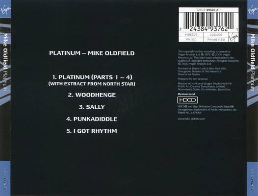 Platinum - Mike Oldfield (12”) music collectible [Barcode 724384937621] - Main Image 2