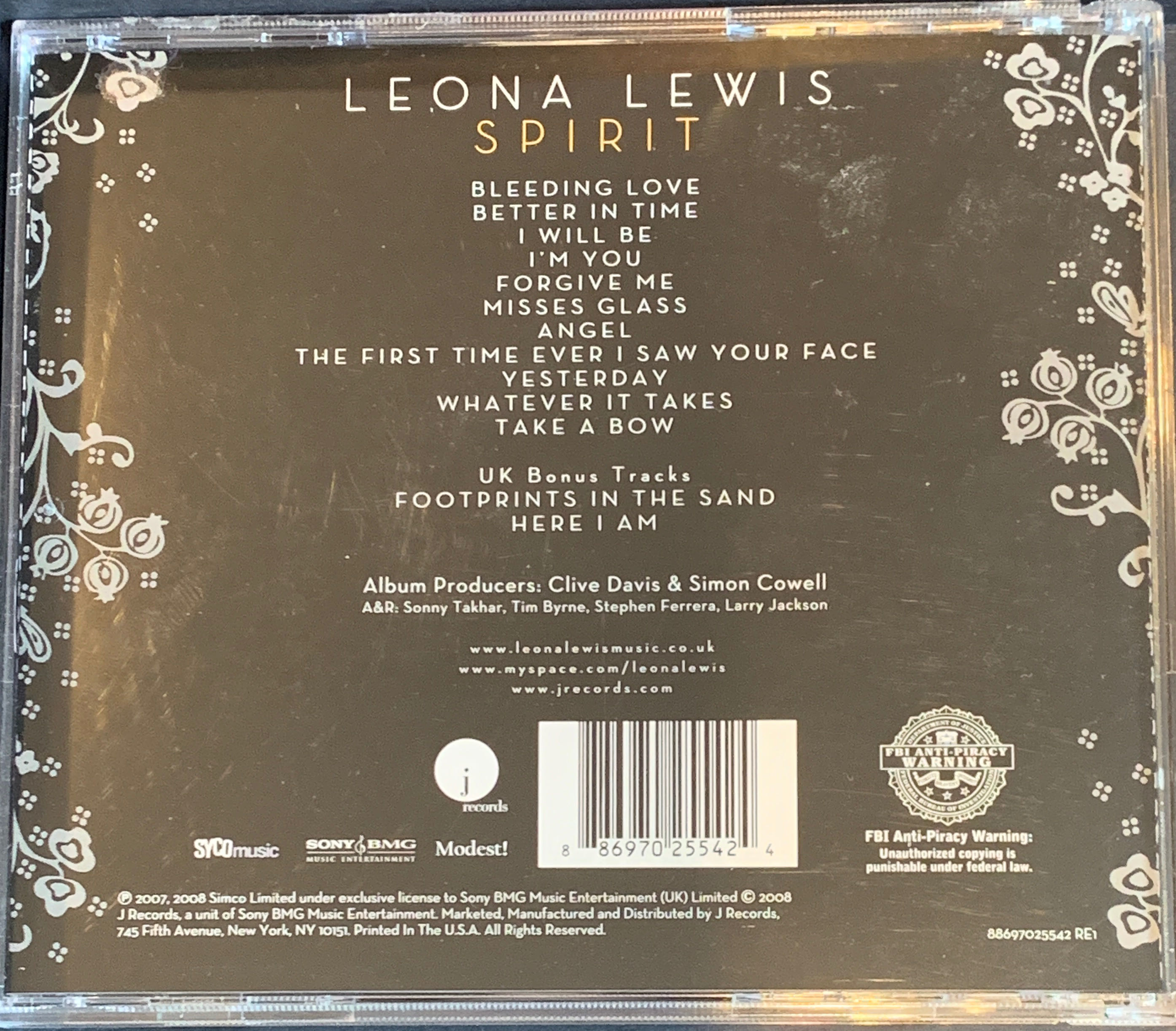 Spirit - Leona Lewis (CD - 52) music collectible [Barcode 886970255424] - Main Image 3