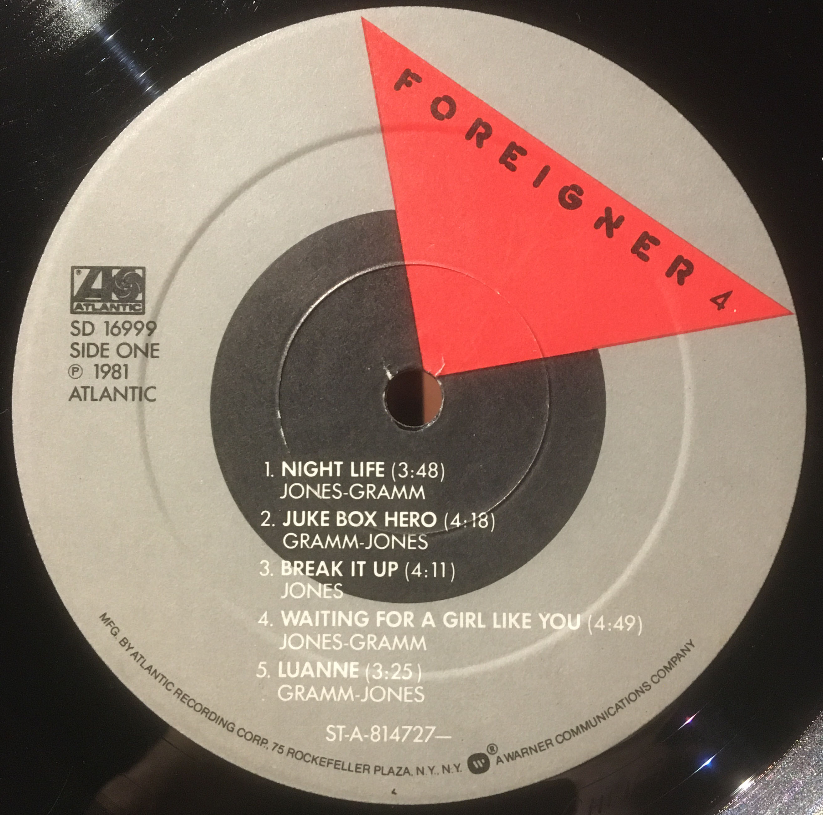 4 - Foreigner (12” - 42) music collectible [Barcode 821797134316] - Main Image 3