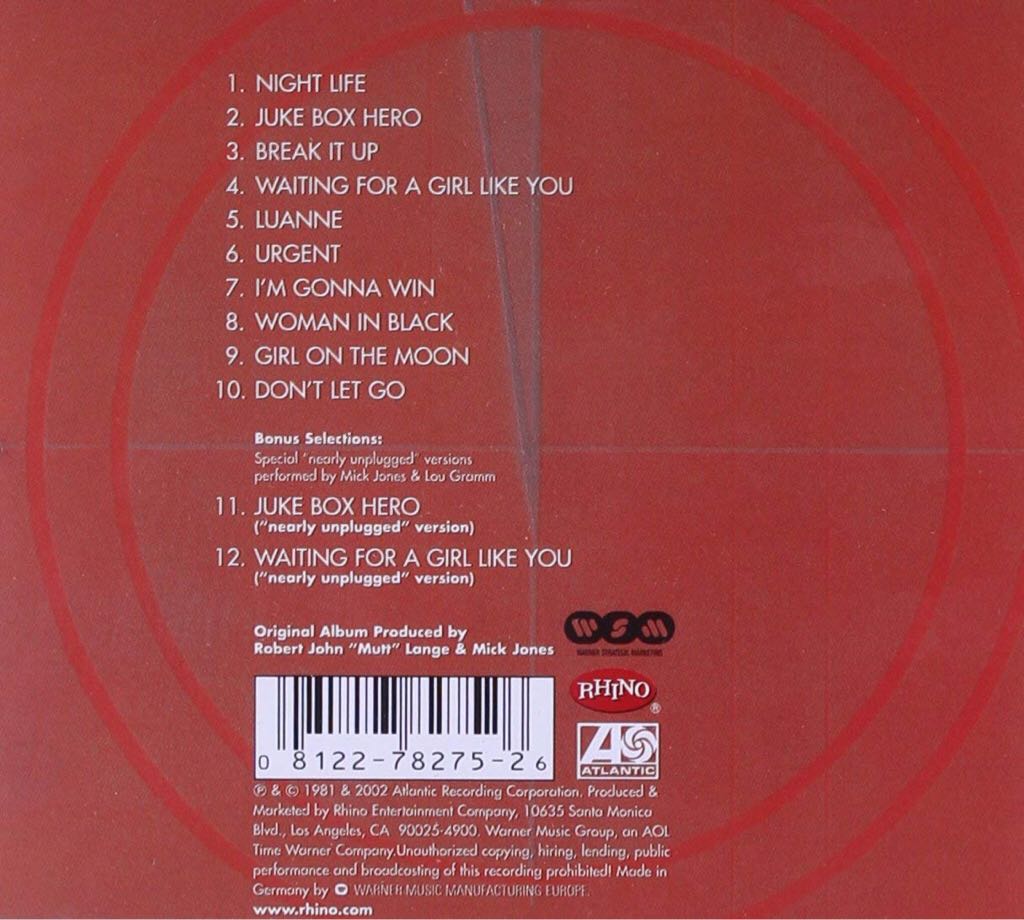 4 - Foreigner (12”) music collectible - Main Image 2