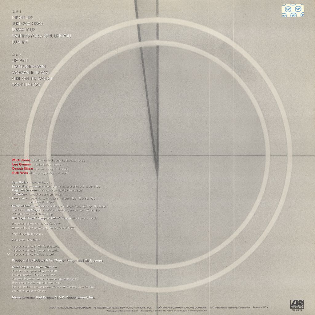 4 - Foreigner (12”) music collectible - Main Image 2