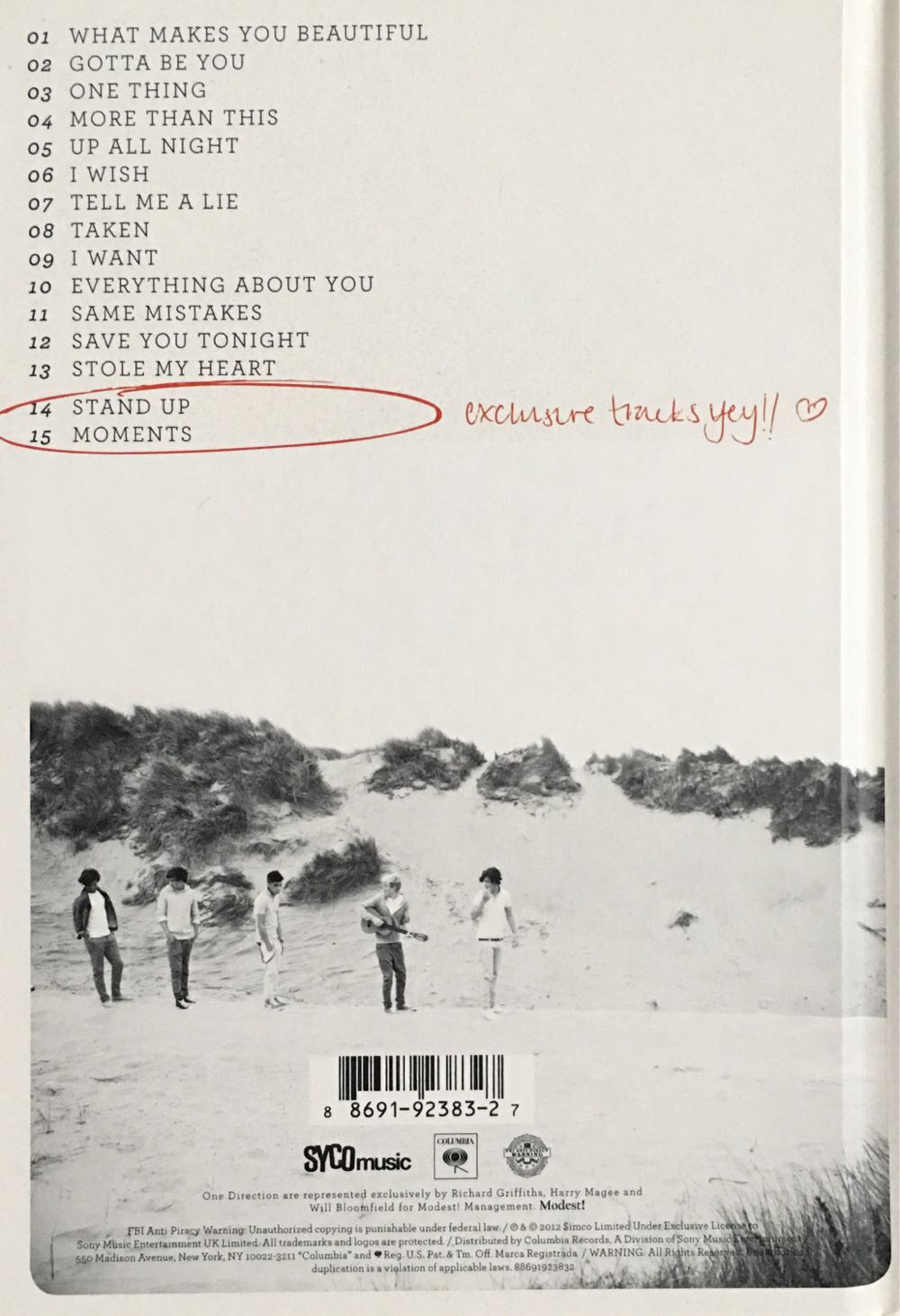 Up All Night - One Direction (CD - 53) music collectible [Barcode 886919238327] - Main Image 2