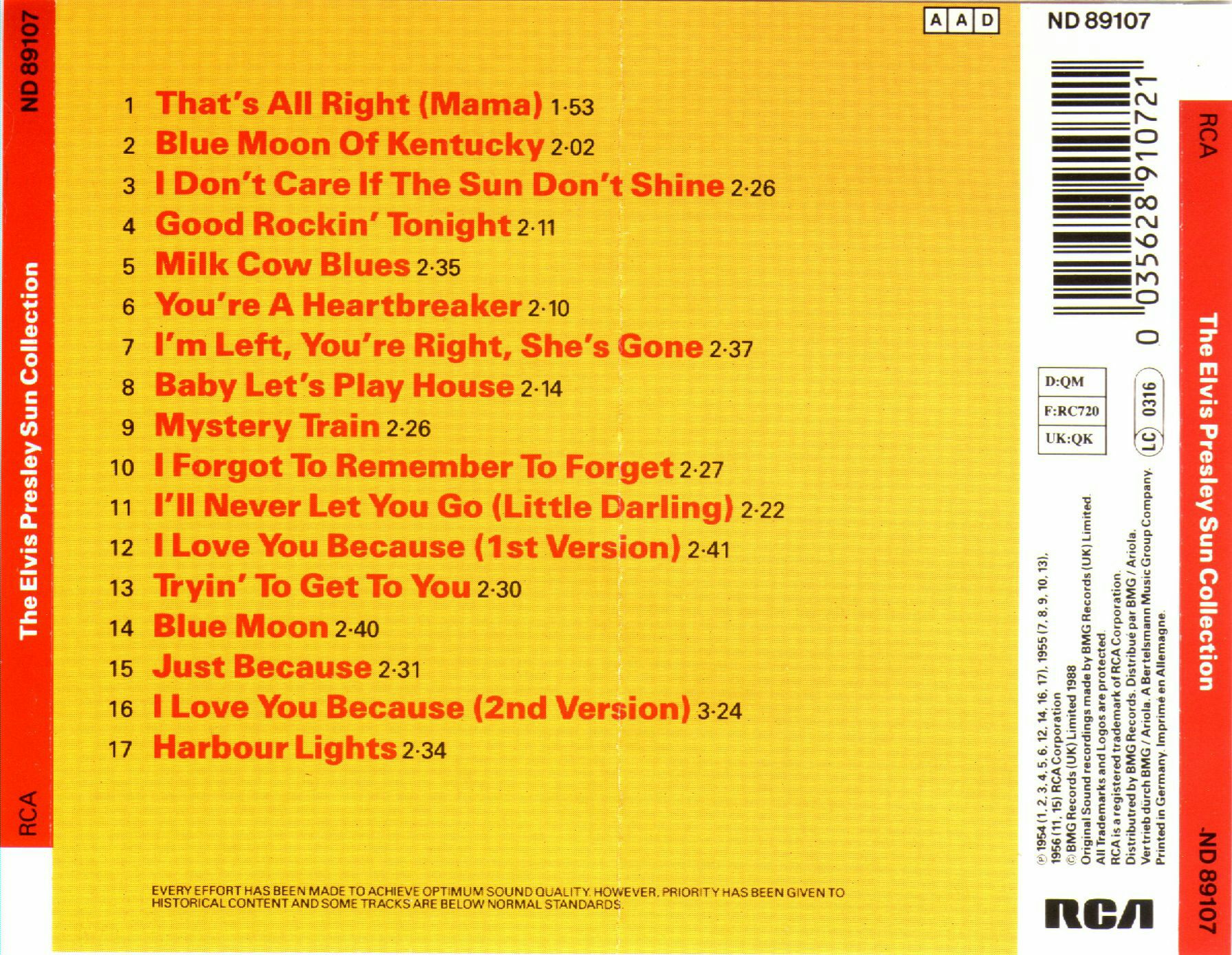 The Sun Collection - Elvis Presley (MP3) music collectible [Barcode 0035628910721] - Main Image 2