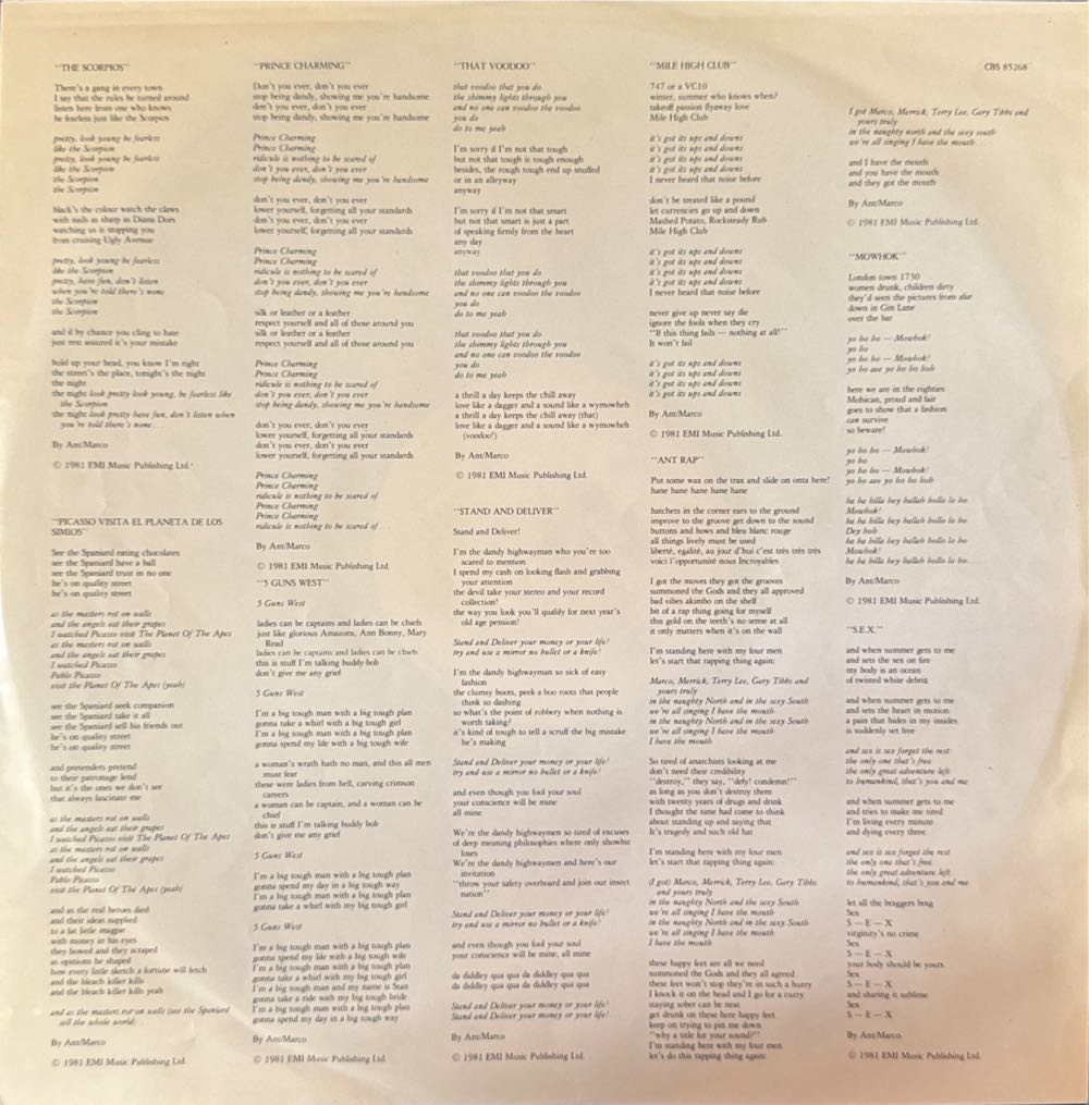 Prince Charming - Adam And The Ants (12”) music collectible - Main Image 4