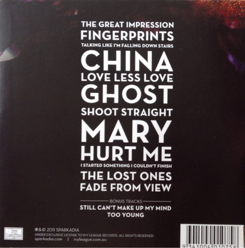 The Great Impression - Sparkadia (CD - 47:32+8:27) music collectible [Barcode 9341004010277] - Main Image 2