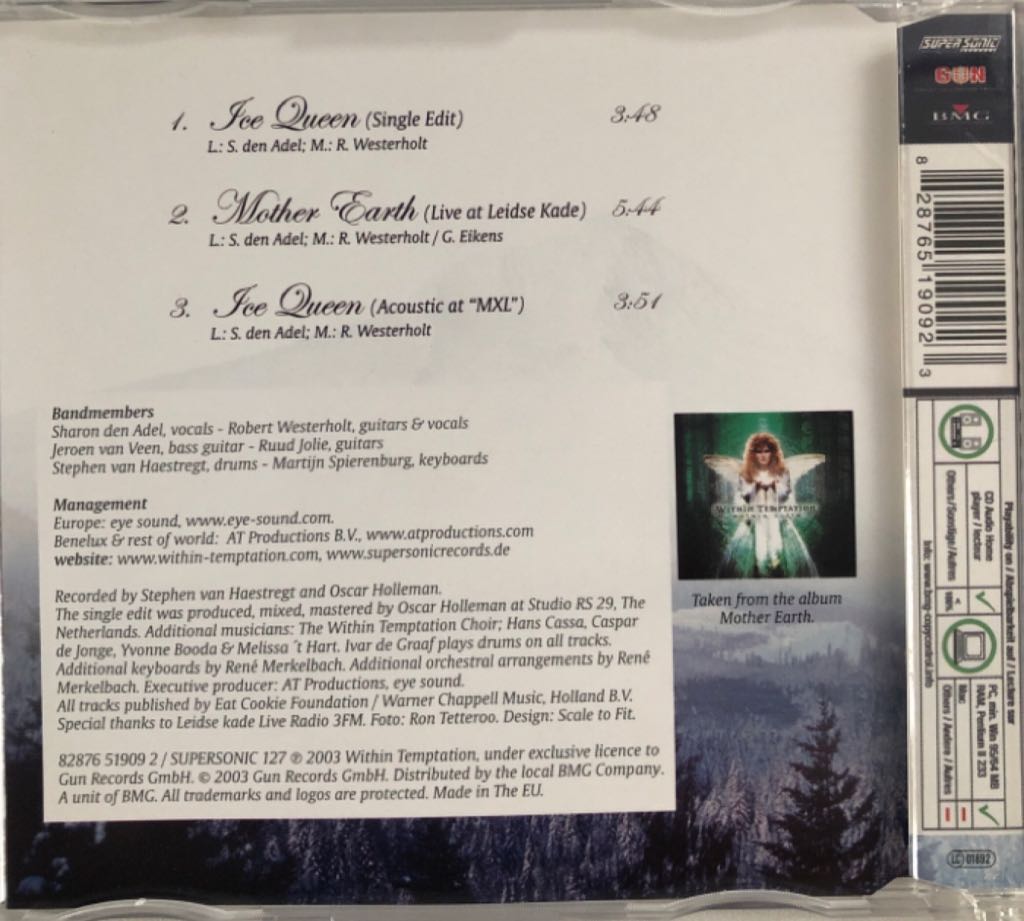 Ice Queen - Within Temptation (CD) music collectible [Barcode 828765190923] - Main Image 2