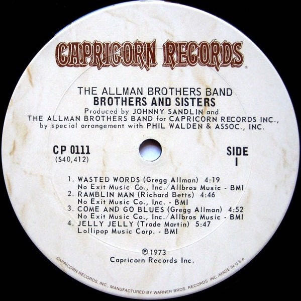 Brothers And Sisters - Allman Brothers Band (12”) music collectible - Main Image 3