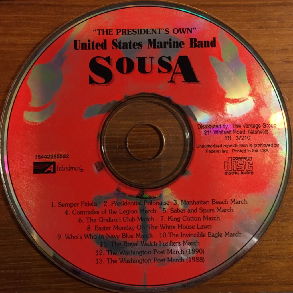 Sousa Original By USMC Band - Sousa, John Philip (CD) music collectible [Barcode 754422555845] - Main Image 2