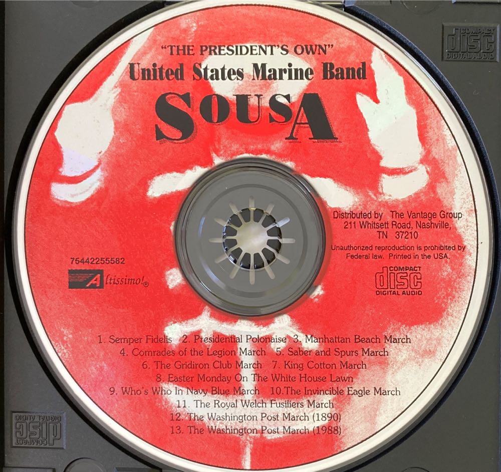 Sousa Original By USMC Band - Sousa, John Philip (CD) music collectible [Barcode 754422555845] - Main Image 3