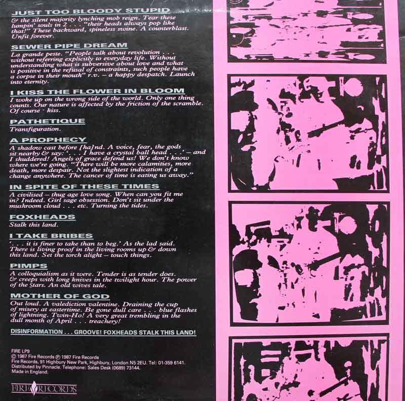 Foxheads Stalk This Land - Close Lobsters (12”) music collectible - Main Image 2