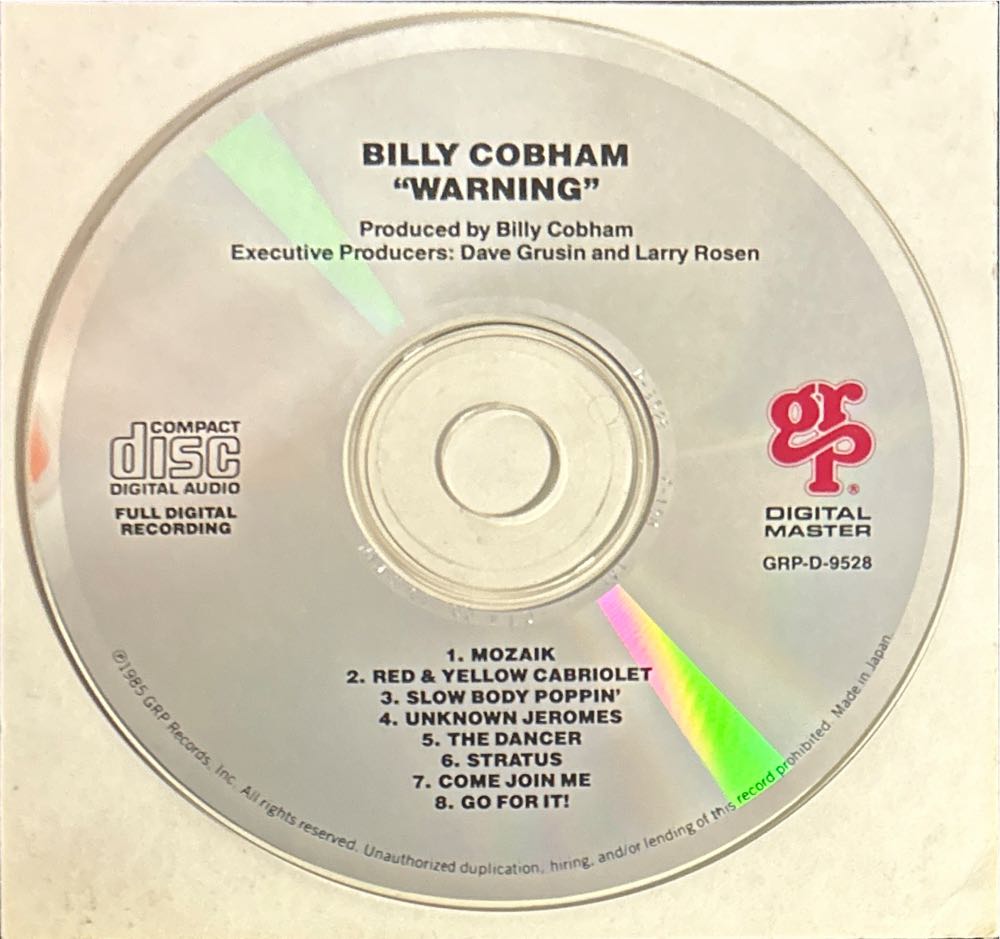 Warning - Billy Cobham (CD - 41) music collectible [Barcode 7898103001030] - Main Image 4