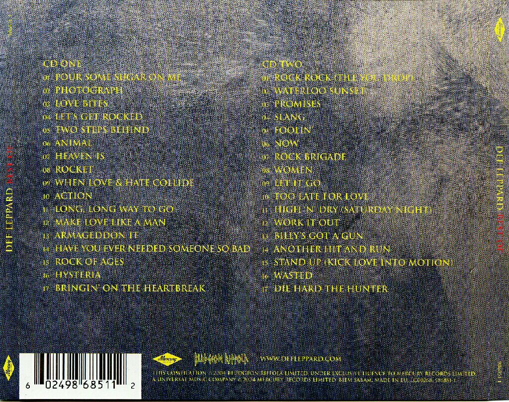Best Of - Def Leppard (CD - 78) music collectible [Barcode 602498685112] - Main Image 2