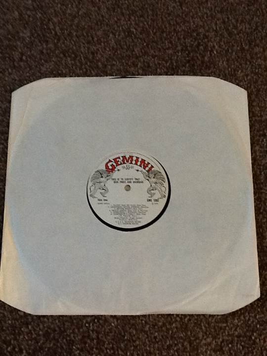 This Is To Certify That... - Rick Price and Sheridan (12”) music collectible - Main Image 2