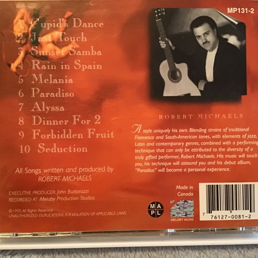 Paradiso - Michaels, Robert (CD) music collectible [Barcode 776127008129] - Main Image 2