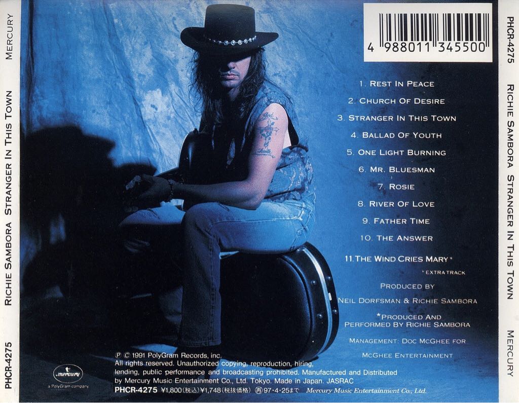 Stranger In This Town - Richie Sambora (MP3 - 53) music collectible [Barcode 042284889520] - Main Image 2