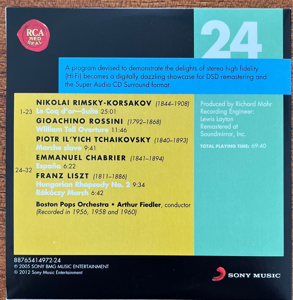 Hi-Fi Fiedler - Fiedler, Arthur; Boston Pops (CD - 70) music collectible [Barcode 828766789522] - Main Image 2