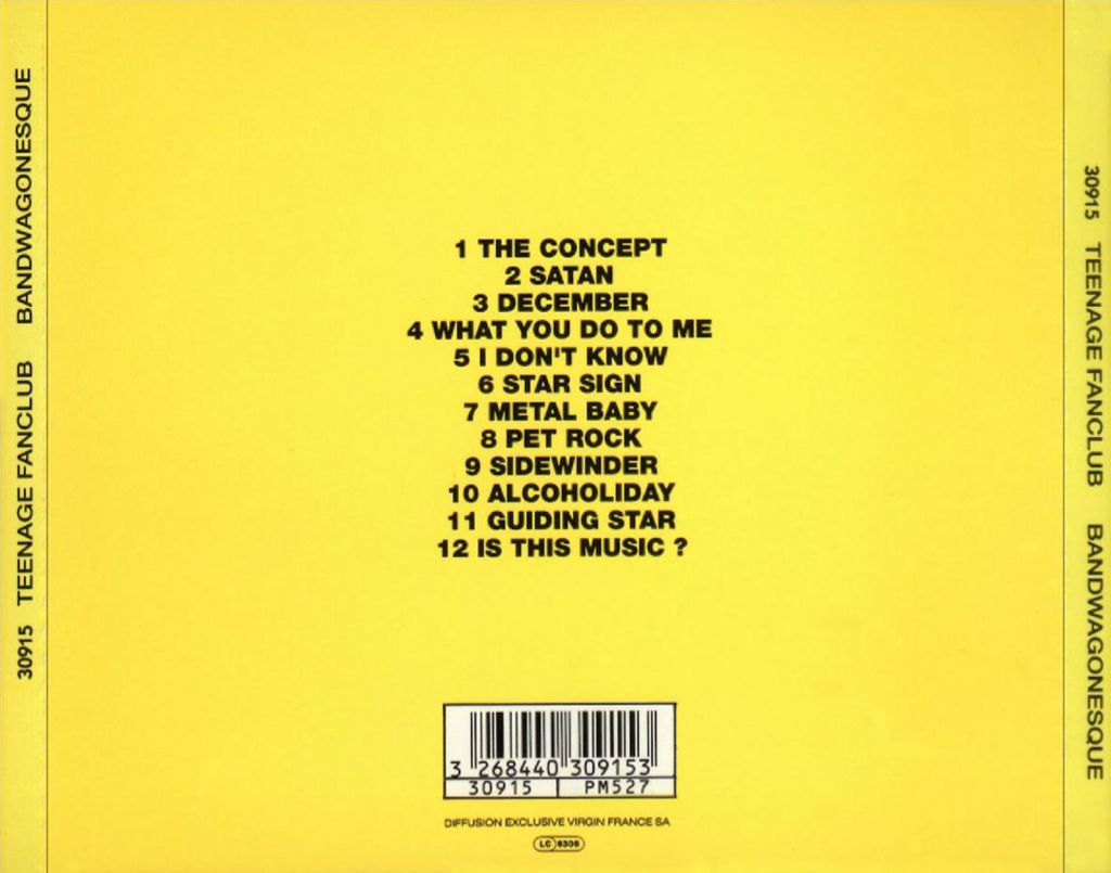 Bandwagonesque - Teenage Fanclub (12”) music collectible [Barcode 5017556301067] - Main Image 2