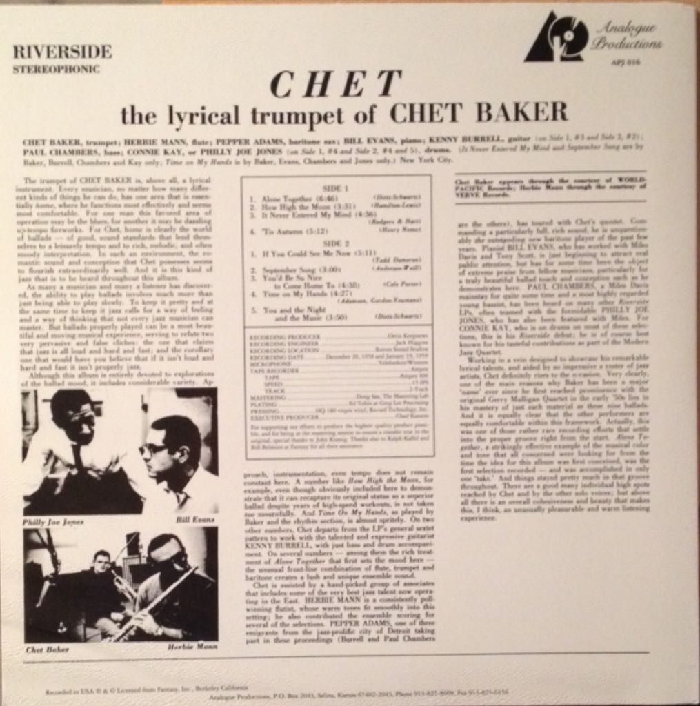 Chet - Baker, Chet (CD) music collectible - Main Image 2