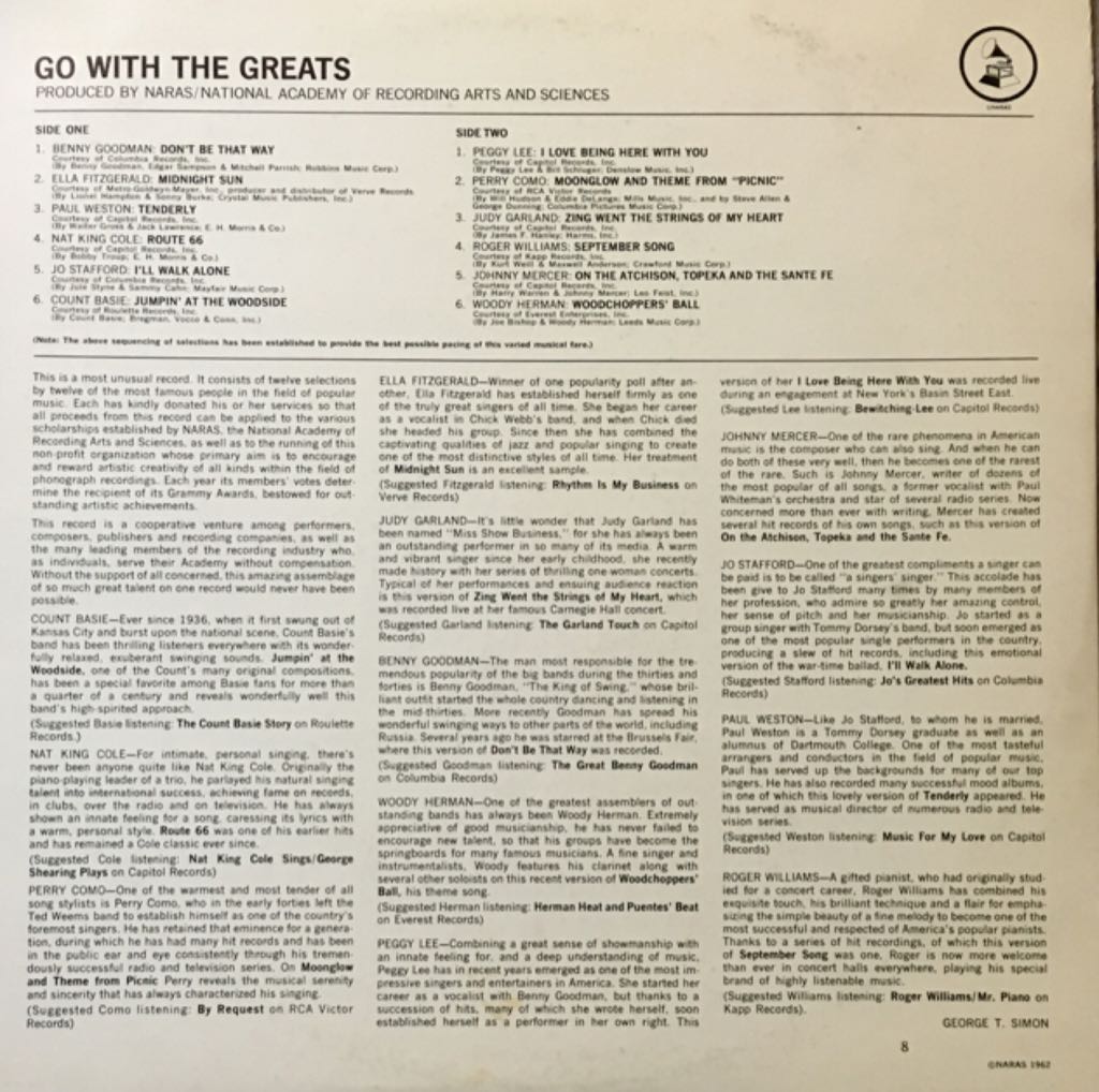 Go With The Greats - Various (12”) music collectible - Main Image 2
