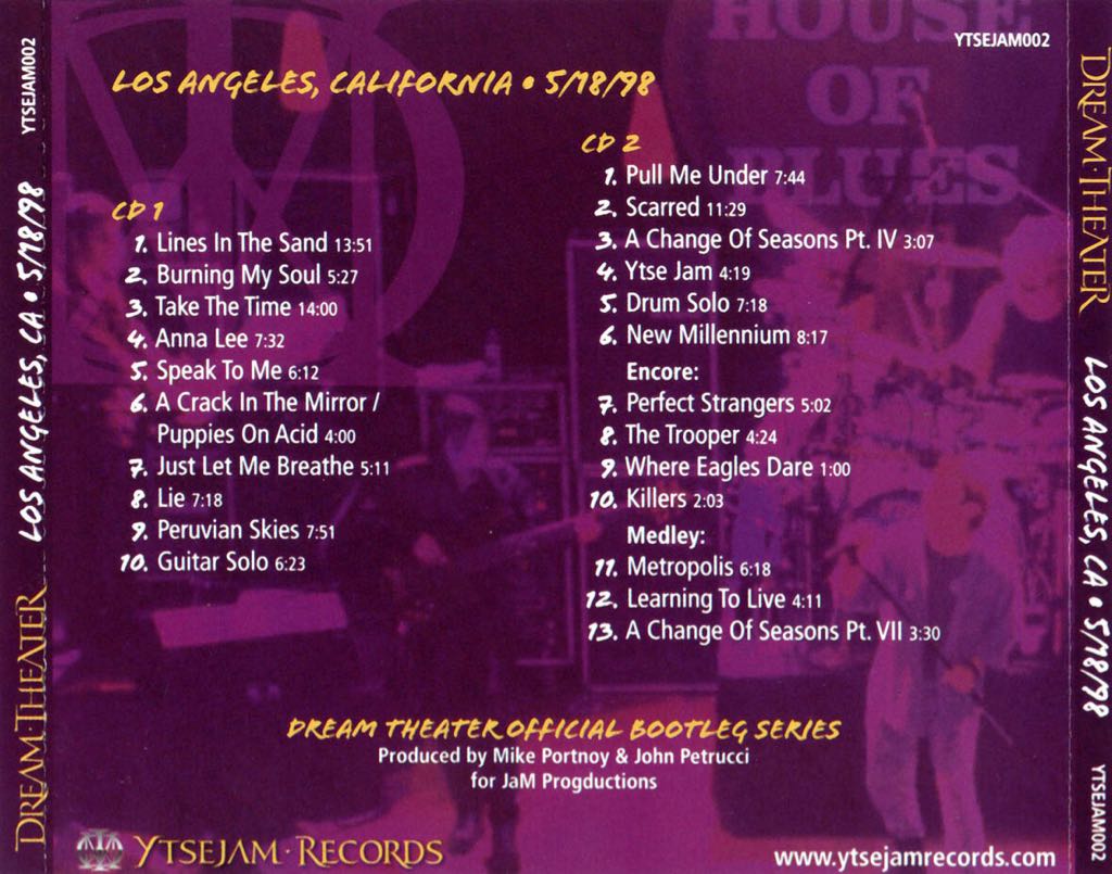 Official Bootleg Los Angeles, California 5/18/98 - Dream Theater (CD) music collectible - Main Image 2