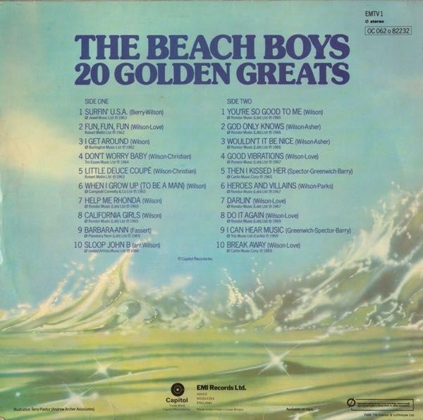 20 Greatest Hits - Beach Boys, The (12”) music collectible - Main Image 2