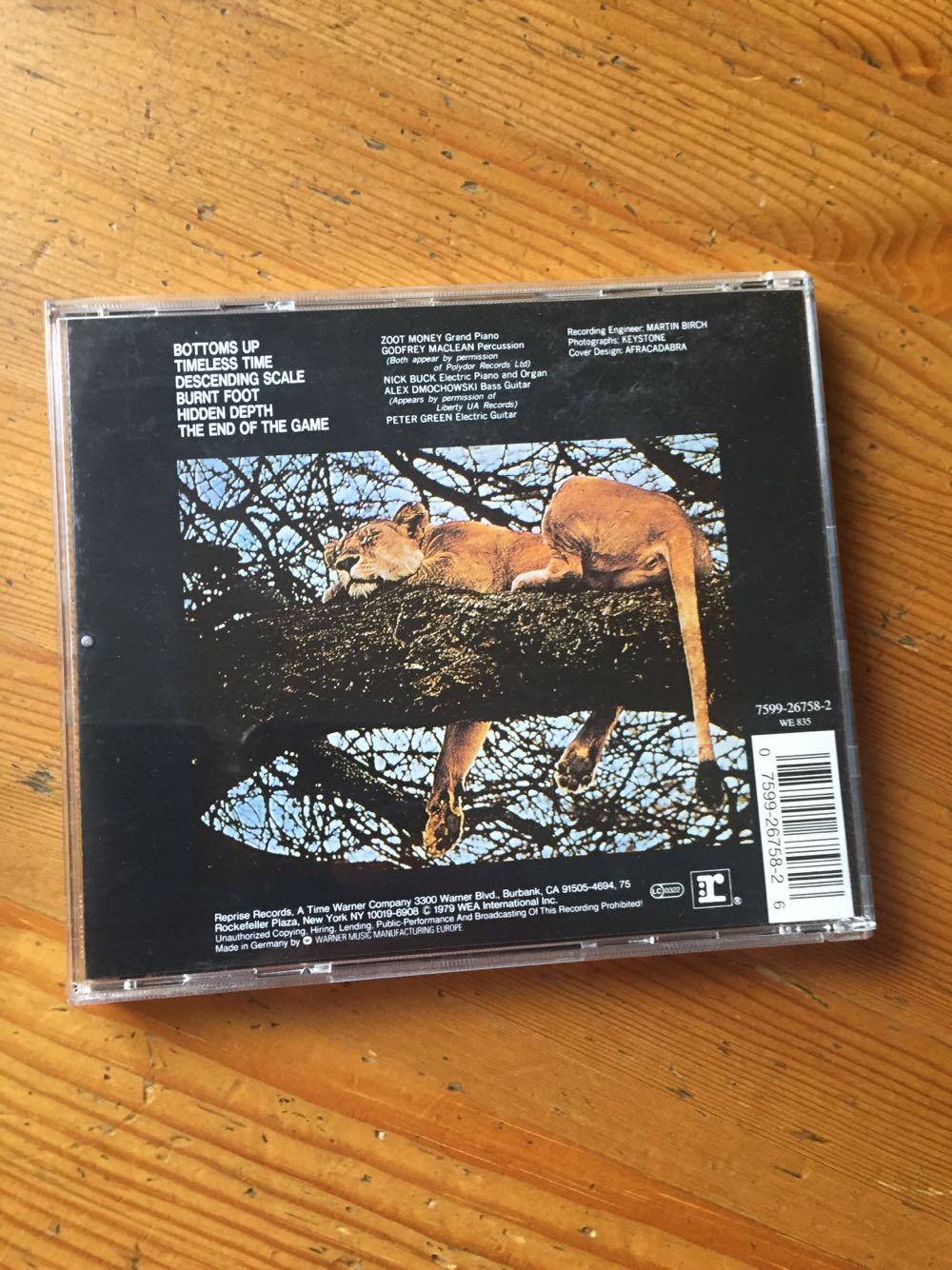 The End Of The Game - Peter Green (12”) music collectible [Barcode 075992675826] - Main Image 4