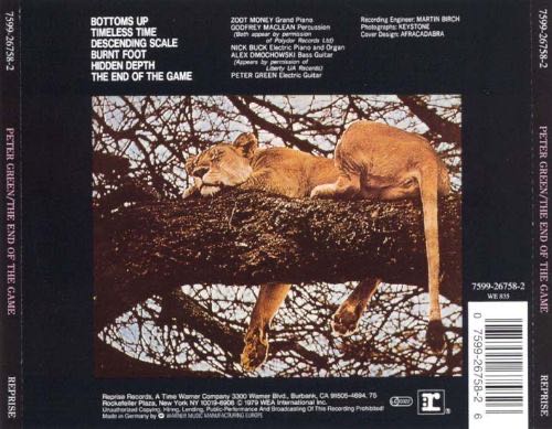 The End Of The Game - Green, Peter (12” - 33) music collectible - Main Image 2