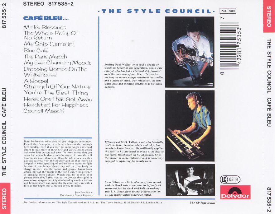 Café Bleu - Style Council (12”) music collectible - Main Image 2