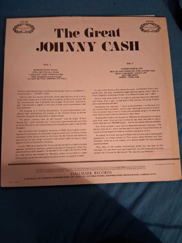 The Great Johnny Cash - Johnny Cash (12”) music collectible - Main Image 2
