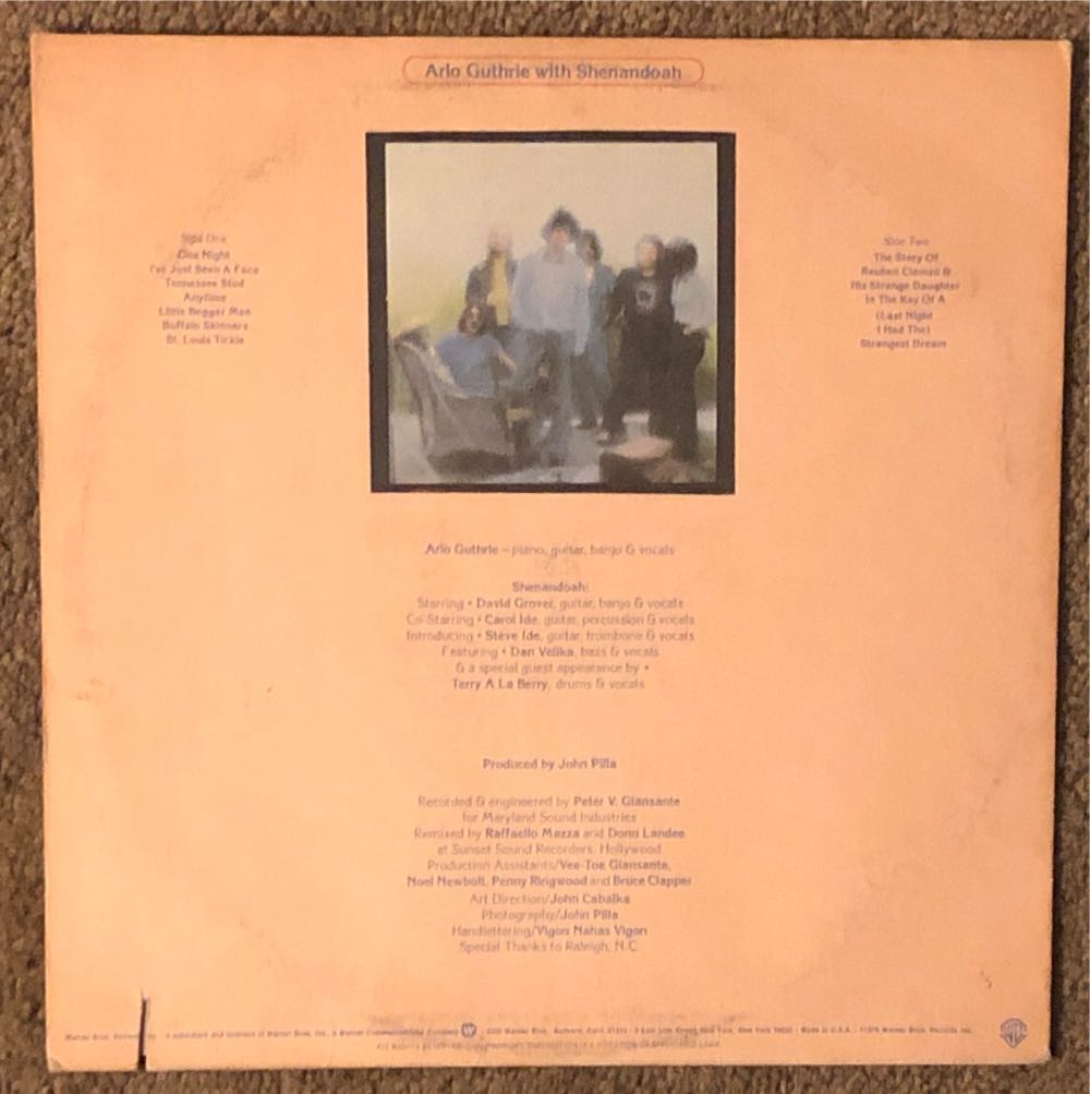 One Night - Guthrie, Arlo (12”) music collectible - Main Image 2