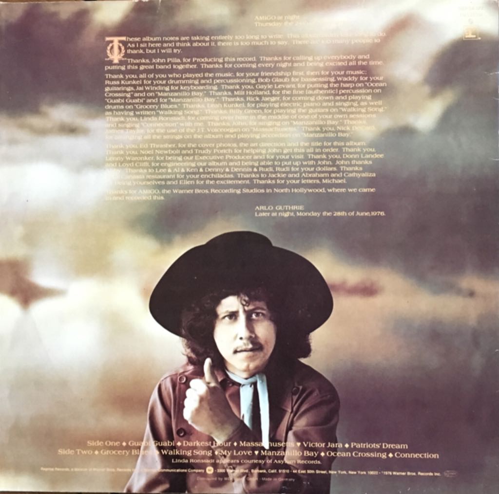 Amigo - Guthrie, Arlo (12”) music collectible - Main Image 2