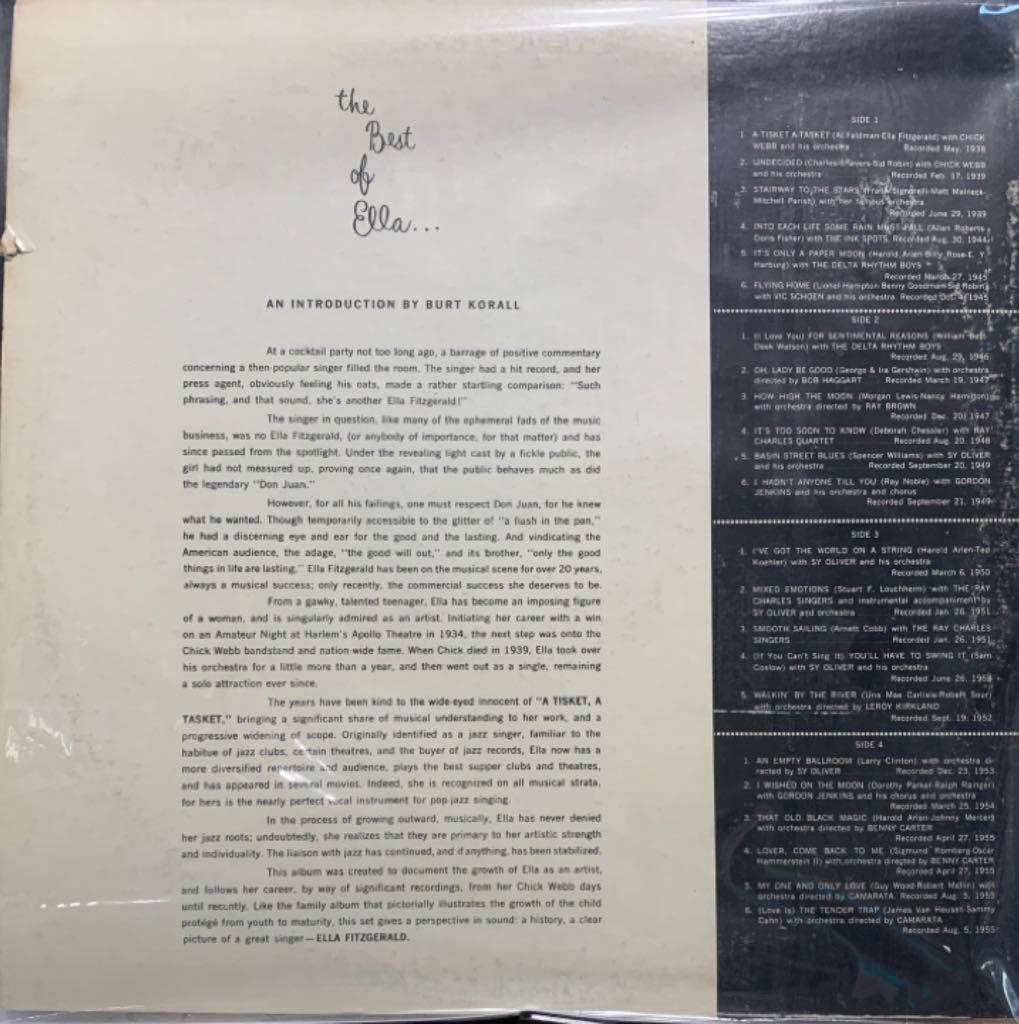 The Best of Ella Fitzgerald - Fitzgerald, Ella (12”) music collectible - Main Image 2