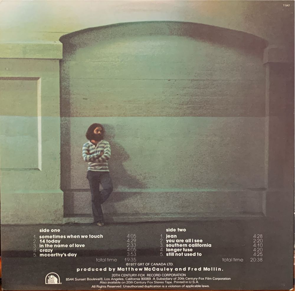 Longer Fuse - Dan Hill (12”) music collectible - Main Image 2