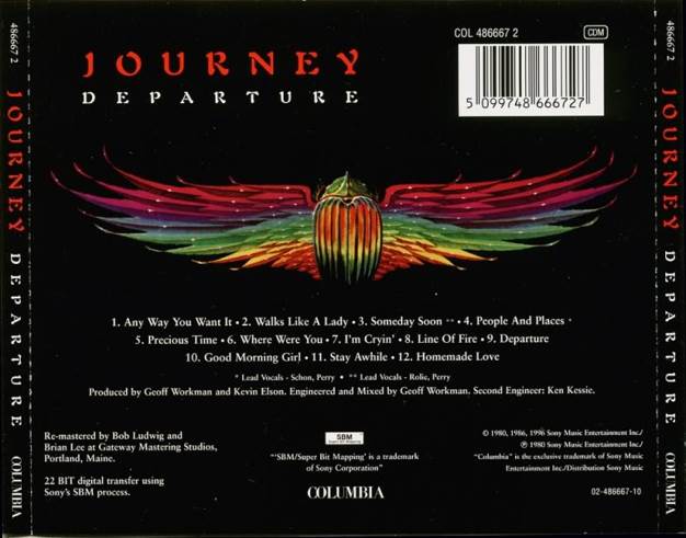 Departure Bonus Tracks - Journey (CD) music collectible [Barcode 886970011921] - Main Image 2