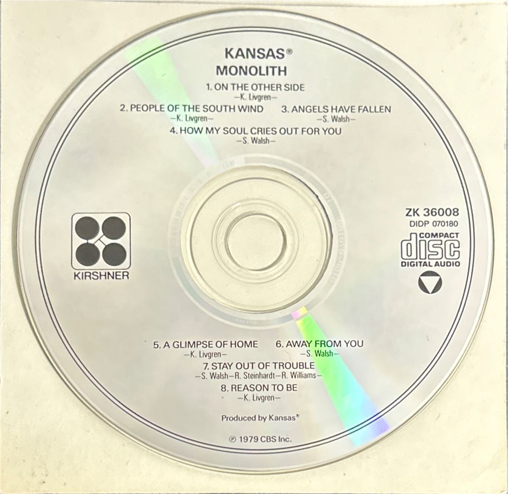 Monolith - Kansas (CD - 42) music collectible [Barcode 886972421728] - Main Image 4