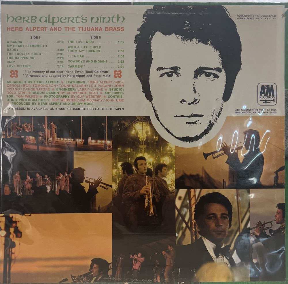 Herb Alpert’s Ninth - Herb Alpert & The Tijuana Brass (12” - 29:19) music collectible - Main Image 2