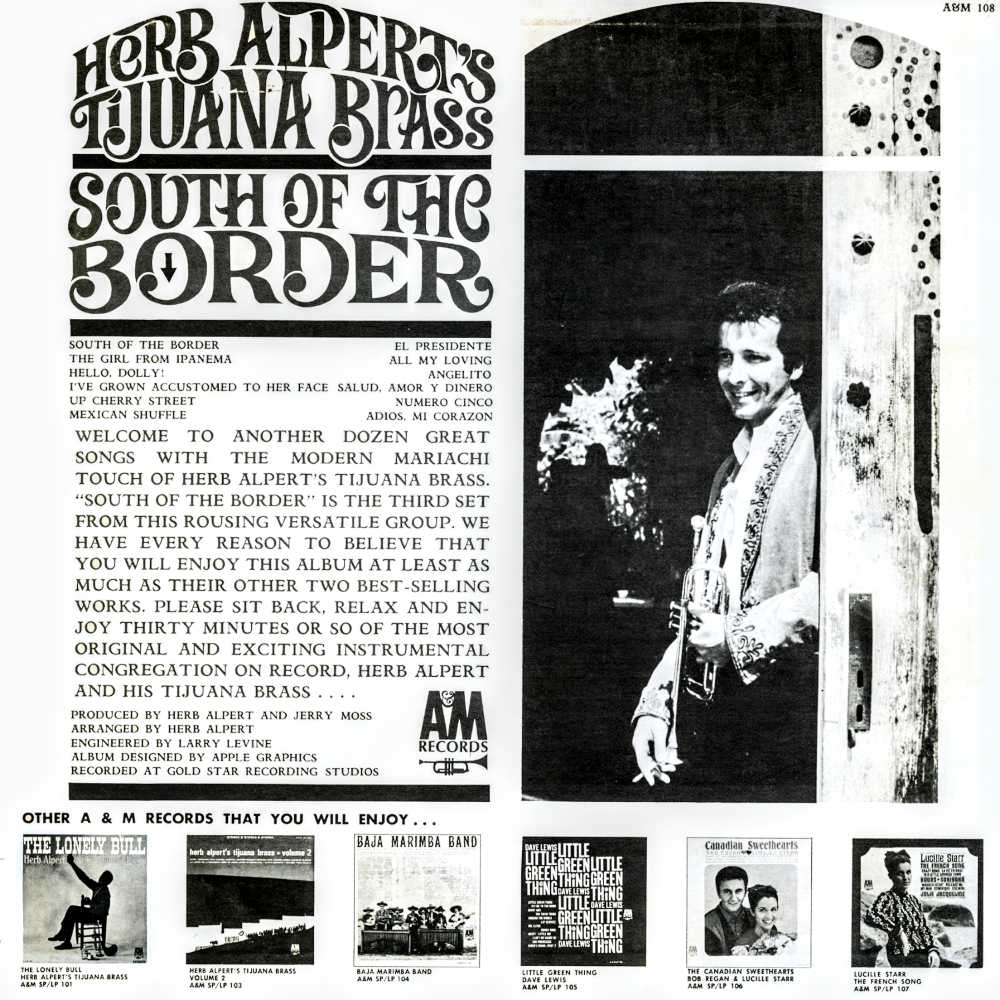 South Of The Border - Alpert, Herb & The Tijuana Brass (Reel-to-Reel Tape) music collectible - Main Image 2