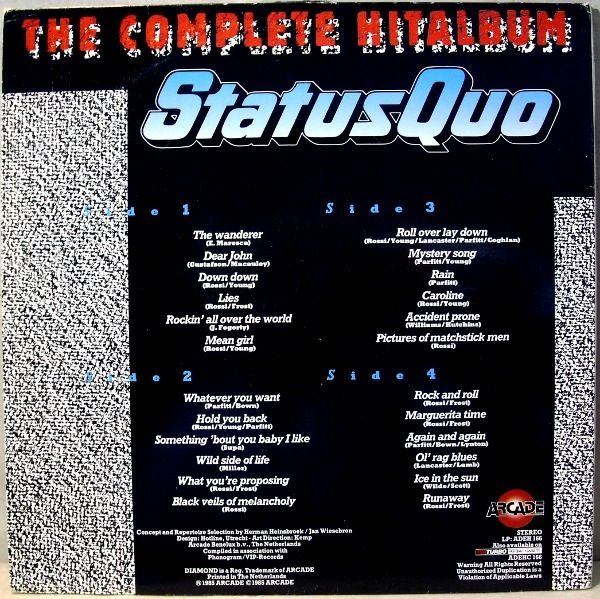 The Complete Hitalbum - Status Quo (12”) music collectible - Main Image 2
